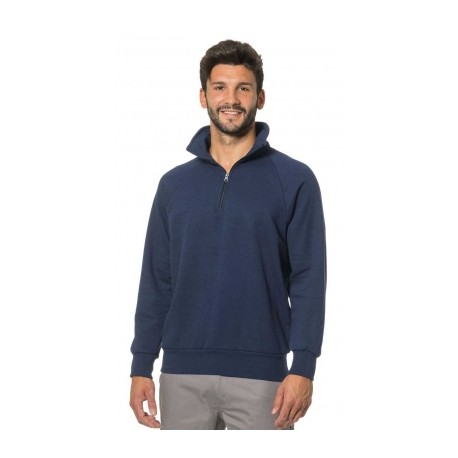 FELPA MEZZA ZIP CORTA NAVY ITA503