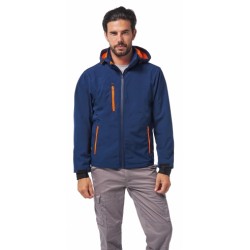 GIACCA SOFTSHELL C/CAPPUCCIO STACCABILE NORDIC