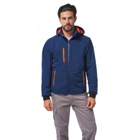 GIACCA SOFTSHELL C/CAPPUCCIO STACCABILE NORDIC