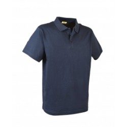 POLO JERSEY 100% COTONE BLU 165GR